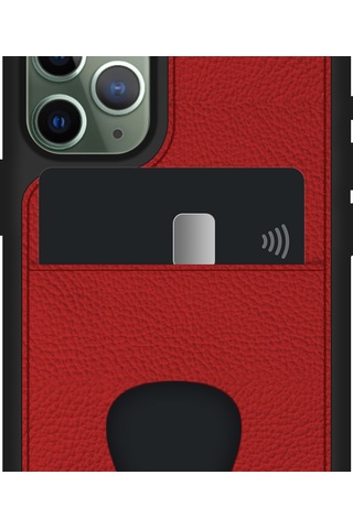 FitCase Apple Uyumlu iPhone 11 Pro Max Kılıf Proda Deri Tek Kartlık Cepli Kapak