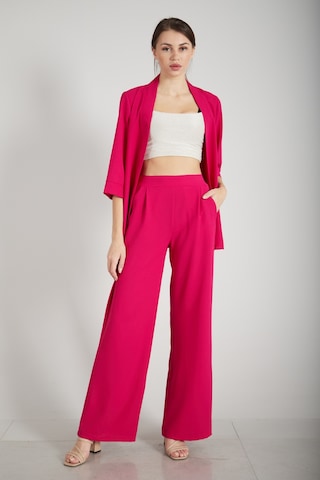 Feminist Fuşya Kimono Pantolon İkili Krep Takım 0106314.12 Fuşya