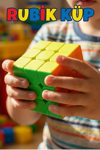 Hızlı Dönen 3x3 Zeka Küpü - Stickerless Etiketsiz Profesyonel Sabır Küpü - Eğitici Akıl Oyunu
