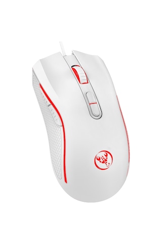 Renkli Işıklı Kablolu Fare 3200dpı Ayarlanabilir Oyun Faresi Beyaz