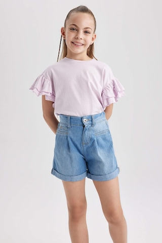 Defacto Kız Çocuk Regular Fit Kısa Kollu Tişört Z7789a623smpn425 Pembe