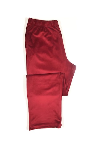 Yumoş Kadife Kışlık Cepli Kadın Eşofman Altı Bordo