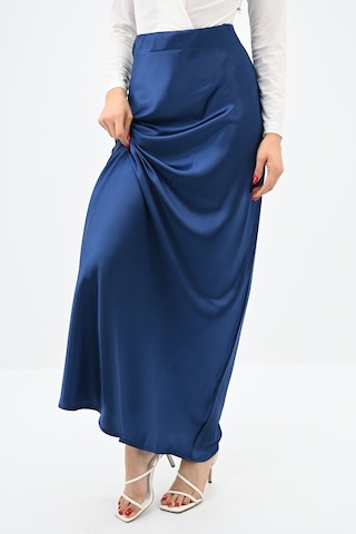 Koza Butik Kadın Dökümlü Saten Etek 6275-24 001