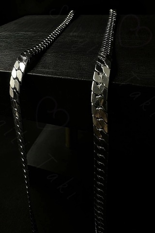 Snake Zincir Model Çelik Zincir Kolye Bileklik Seti Vega Serisi Silver