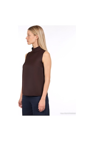 Yargıcı Regular Yarım Balıkçı Yaka Kolsuz Bluz 26kkbl6005v 003 Kahverengi