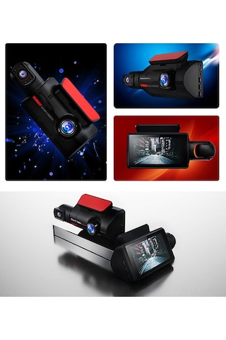 Monyee Araba İç Ve Ön Kameralı 1440p Full Hd Sürücü Kaydedici - 3.5 İnç Ekran, 170 Geniş Açı, Gölge Görüşü, Park Monitörü, Kütle Sensörü, Siyah