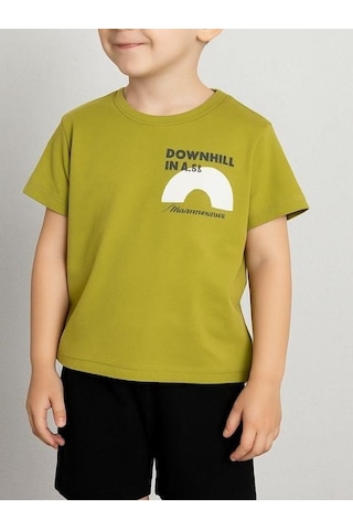 Jack Lions Erkek Bebek Çocuk Keep On Wheels Yazılı T-shirt-16121 Fyeşili