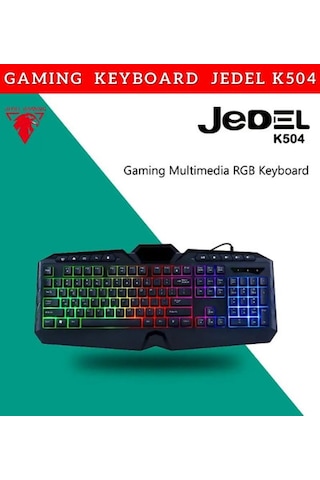 Jedel K504 Multimedia Rgb Kablolu Mekanik Oyuncu Klavye