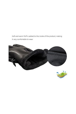 Su Geçirmez Eldiven Tüm Parmaklar Dokunmatik Ekran Naylon Fermuar Sıcak Kabartma Sporları Koşu Dğ. Bisikletçi Ekipmanları 57201713 Siyah