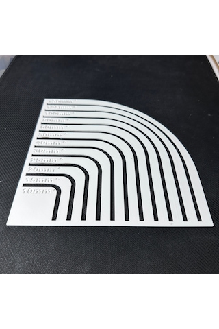 Çizim Köşe Yuvarlama Cetveli Punch,kırkyama,mefruşat Yuvarlak Köş Beyaz