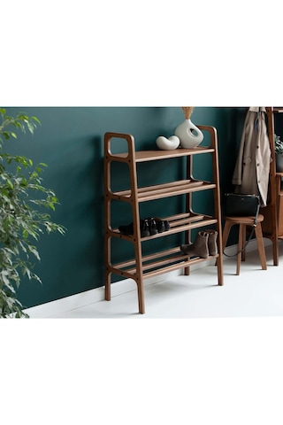 Woodesk Faro, Ahşap, Ayakkabılık Ve Raf Sistemi, Ceviz Renk Ceviz