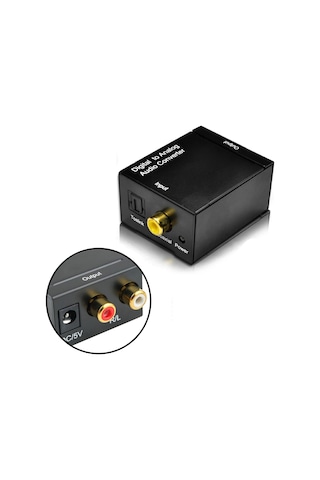 Digital To Analog Stereo Rca Optik Toslink Ses Çevirici Dönüştürücü