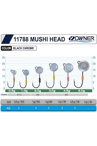 Owner Cultiva 11788 Mushi Jighead 2 Gr