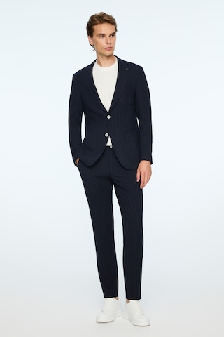 Morven Erkek Lacivert Polyester Trend Gofre Slim Fit Mono Yaka Takım Elbise 26ms001027200 Lacivert