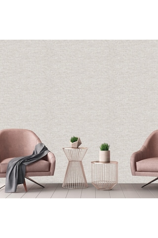 Adawall Muse Koleksiyonu- 25108-2 Açık Gri, Krem Doğal Taş Görünümlü Duvar Kağıdı 1.06x15.6m, 16.5m²