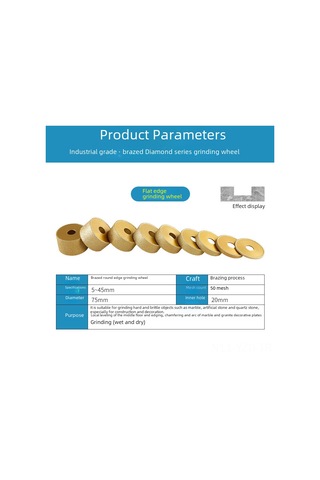 Yuntech01 Mermer, Kireçtaşı, Seramik İçin Direk Kenarlı Pürüzsüz Taş İşleme Aleti - 30mm Tabanlı El Verimli Zımpara Diski