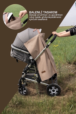 Mordesign Çok Amaçlı Bebek Emzirme Örtüsü/önlüğü Puset, Bebek Arabası Örtüsü, Extra Büyük, Morbear Seri Zg10048