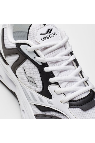 Lescon Akxıs Flex Beyaz Siyah Comfort Casual Anatomik Spor Ayakkabısı Beyaz Siyah