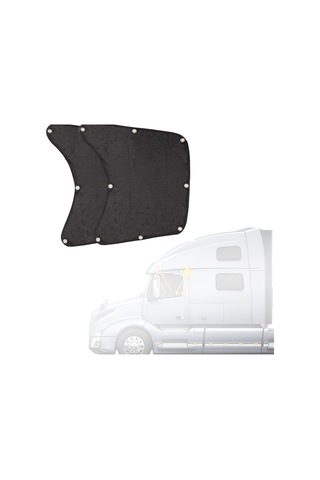 Gajeena Kamyon Yan Cam Güneşlik Seti - Uv Korumalı, Isı Yalıtımlı, 60x55cm Siyah Mesh Kumaş