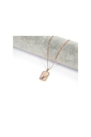 Çelik Kolye, Altın Kaplama Kova Burcu Kadın Kolye K-114 Altın