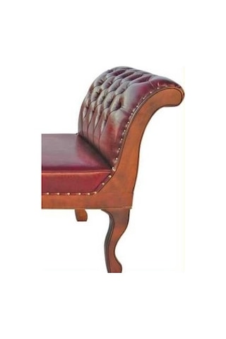 Uzanma ve Çalışma Koltuk Kayın aslan ayak iskelet Suni deri kapitone Parlak ceviz Lüks kalite El Yapım