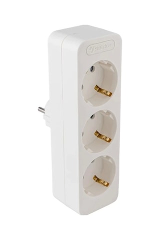Seldur 3'lü Fiş Priz Çocuk Korumalı Beyaz 0 M