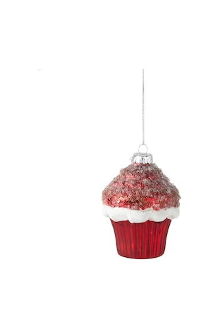 Red Cupcake Ağaç Süsü 10 Cm