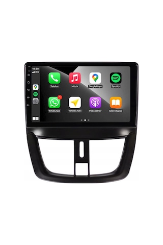 Peugeot 207 Araç Multimedya Android Ekran Carplay Navigasyon Double Teyp 4+64 9" 06-12 Black Cadence