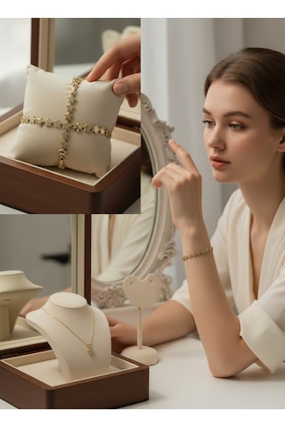Xuping Gold Renk Yıldız Detaylı Taşlı Kadın Bileklik Çok Renkli
