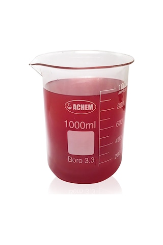 Achem 1000Ml Cam Beher Kısa Form
