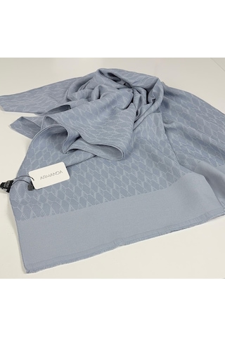 Armanda Cotton Monogram Desen Şal - 3048-77 Gri