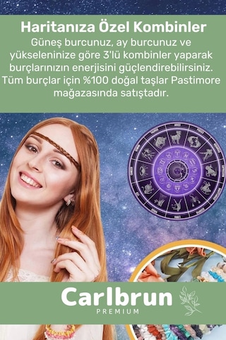 Premium Başak Burcu Enerjisini Yükselten Doğal Taş Bileklik Başak Burçları Burç Unisex Bileklik Çok Renkli