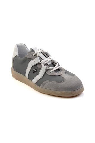 Bambi Gri Hakiki Deri Erkek Sneaker E01075623902 Gri