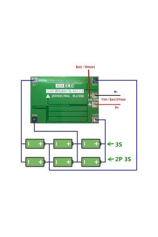 Meltıs 3S 40A 12.6V Balanslı Lityum Batarya Koruma Modülü