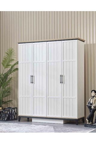 Bengi Ticaret Dolap Urlu Boston 90423 Gardrop Yüksek Ayak 4 Kapı Kalite Malzeme El Yapım