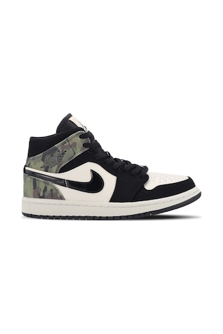 Nike WMNS AIR JORDAN 1 MID CAMO Kadın  Siyah / Kamuflaj Sneaker