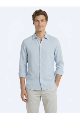 Kip Gri Regular Fit Dokuma Casual %100 Pamuk Gömlek