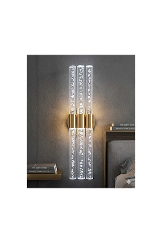 Bubbleflux Trio Large 51 Cm Modern Tasarım Led Aplik - Duvar Lambası - Gold - Elektrikli - Kumandalı - Beyaz Led Altın