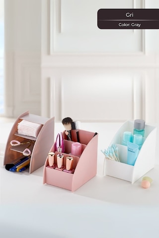 Lüks Makeup Ruj, Rimel, Oje Düzenleyici Organizer, Ruj Standı, Gri Çok Renkli