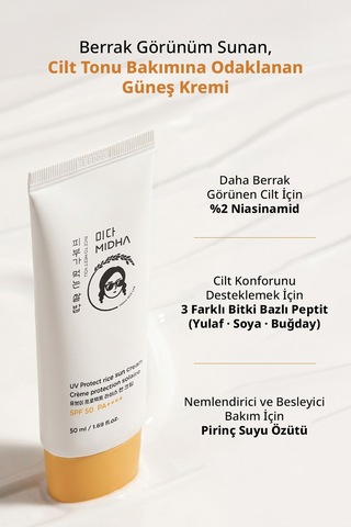 Midha Uv Protect Rice Sun Cream SPF50 50 ML