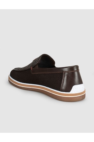 Cabani Kahverengi Triko Loafer Erkek Ayakkabı