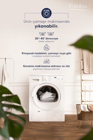 Formeya Pamukkale Alez Gri %100 Pamuk Kapitone Yastık Koruyucu Alez 2 Adet 50X70