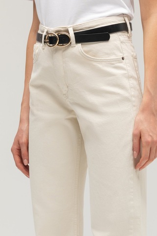 Sââde Kadın Yüksek Bel Mary Vintage Straight Fit Jean Pantolon Taş