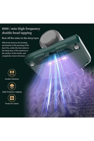 Besthome1 El Tipi Kablosuz Şarjlı Kuru Temizleyici: 350w Motorlu 10.000 Pa Emme Gücü, 253.7nm Uv Işıklı Akne Temizleyici - Beya Beyaz