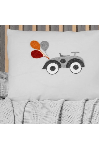 Kanz Bebek Waffle Müslin Nakışlı Pike Knz-021 Bubble Gri Bubble Gri