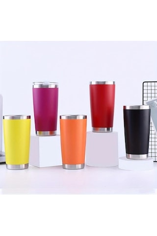 Trendooze 590ml Sky Blue Paslanmaz Çelik Termos Gaojunshop01 - Kırılmaz Sızdırmaz - Kamp Seyahat Gök Mavisi Gök Mavisi