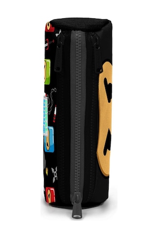 Coral High Kids Siyah Ninja Desenli Üç Bölmeli Kalem Çantası 2232