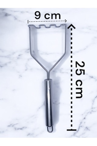 Lüks Paslanmaz Metal Patates Ezici 24 Cm Patates Ezici Püre Yapıc