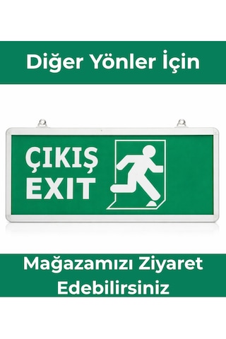 Şarjlı Led Acil Çıkış Armatürü Exit Tabelalı Elektrik Kesintisinde Otomatik Devreye Giren