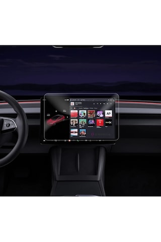 Tesla Model Y Makyajlı Kasa 2025 Multimedya Ekran Koruyucu- Kırılmaz Şeffaf Nano Teknoloji